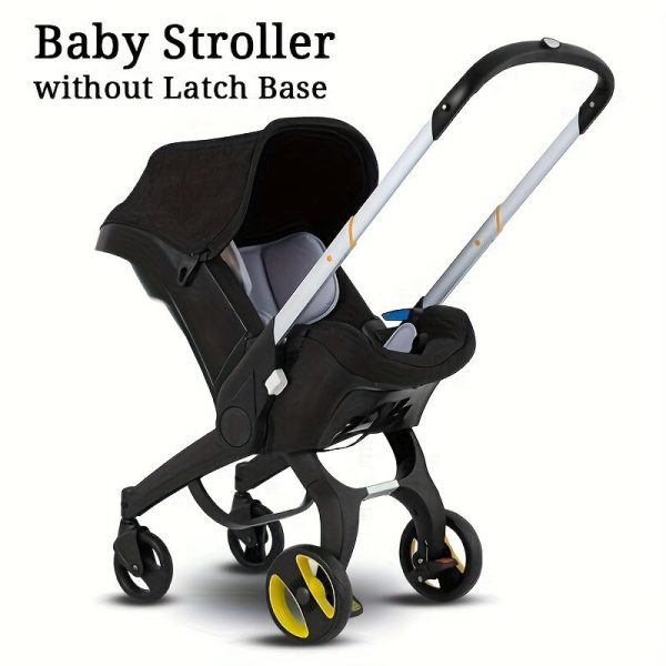All-In-One Convertible Baby Stroller – Foldable Toddler Stroller with Reversible Seat & Safety Harness
